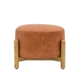 Tindon Footstool – Vintage Brown